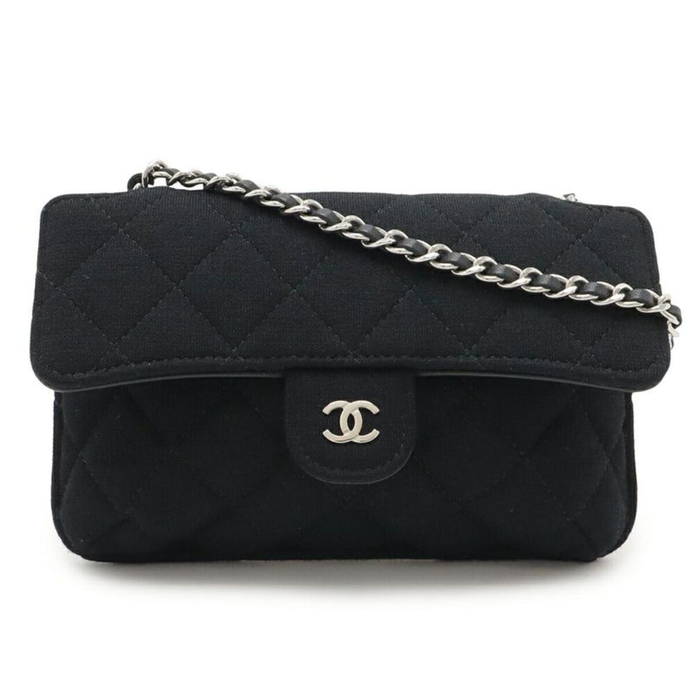 Chanel Matelassé Coco Mark Cotton Jersey Nylon 2way Bag